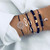 Boho Tree of Life Heart Charm Beads Chain Bangle Bracelet Set