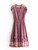 Vintage Floral Print Chic Sleeveless Tassel Lace Patchwork Midi Dress