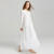 Red Floral Embroidered Tassel Tunic Casual Loose Maxi Dress