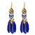 Feather Tassel Statement Beads Drop Earrings