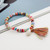 Shell Tassel Clay Rainbow Beaded Bangle