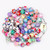 Colorful Soft Pottery Beads Religion Cross Rosary Necklace