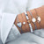 Flower Love Charm Bracelet Set For Women