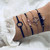 Flower Love Charm Bracelet Set For Women