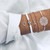 Geometric Turtle Heart Infinity Map Marble Bracelet Set
