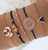 Boho Charm Beaded Rope Bracelet 5pcs/set