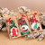Wooden Tree Hanging Ornaments hristmas Decorations 9pcs/box