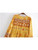 Yellow Floral Print Flare Sleeve Tie Neck Rayon Cotton Chic Dress
