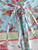 Boho Blue Floral Print Tie Neck Rayon Cotton Summer Dress