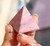 Natural Rose Pyroxene Rhodonite Healing Crystal Stone Magic Point