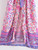 Vintage Pink Floral Print Sashes Chic Kimono Cover-up Boho Robe