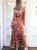 Vintage Floral Long Sleeve Tassel Ladies Boho Maxi Sundress