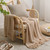 Nordic Hollow Plaid Crochet Tassels Sofa Throw Blanket