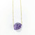 Natural Rough Amethyst Rose Quartz Crystal Stones Pendant