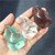 Torch Shape Natural Strawberry Healing Crystal Stone Flame Statue