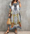 Bohemian Printed Loose Kaftan Casual Swim Suit Cover Up Maxi Dress