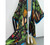Retro Black Kimono Summer Self Belted Bikini Cover-up