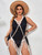 Sexy See-Through Crochet Tassel Plus Size Halter Beach Dress