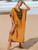 Casual Yellow Embroidered Loose Kaftan Cover Up