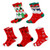 5 Pairs Cute Santa Claus Elk Snow Funny Christmas Socks Set