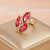 Elegant Exaggerated Style Gold Color Zinc Alloy Ring