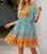 Elegant Bohemian Light Viscose Half Sleeve Midi Swing Dress