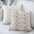 Moroccan White Black Geometric Woven Pillow Cover