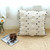 Moroccan White Black Geometric Woven Pillow Cover