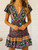 Bohemian Wrap Floral Mini Dress