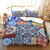 Floral Geometric Pattern Duvet Cover With Pillowcase - Size 240x210cm 3pcs