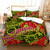 Floral Geometric Pattern Duvet Cover With Pillowcase - Size 240x210cm 3pcs