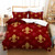 Floral Geometric Pattern Duvet Cover With Pillowcase - Size 240x210cm 3pcs