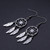 Unique Stainless Steel Lotus Feather Dreamcatcher Earrings