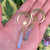 Boho Goddess Crescent Celestial Aura Quartz Earrings