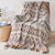 Knitted Plaid Tassel Geometric Blanket