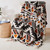 Knitted Plaid Tassel Geometric Blanket