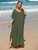 Solid Long Kaftan Loose Half Sleeve Casual Maxi Dress
