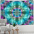 Colorful Psychedelic Radiant Mandala Tapestry Wall Hanging - size 95x70cm