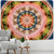 Colorful Psychedelic Radiant Mandala Tapestry Wall Hanging - size 95x70cm