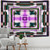 Colorful Psychedelic Radiant Mandala Tapestry Wall Hanging - size 95x70cm