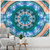 Colorful Psychedelic Radiant Mandala Tapestry Wall Hanging - size 95x70cm