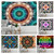 Colorful Psychedelic Radiant Mandala Tapestry Wall Hanging - size 95x70cm