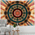 Colorful Psychedelic Radiant Mandala Tapestry Wall Hanging - size 230x180cm