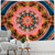 Colorful Psychedelic Radiant Mandala Tapestry Wall Hanging - size 400x220cm