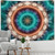Colorful Psychedelic Radiant Mandala Tapestry Wall Hanging - size 400x220cm