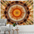 Colorful Psychedelic Radiant Mandala Tapestry Wall Hanging - size 400x220cm
