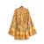Vintage Floral Print Sashes Kimono Rayon Happie Bikini Robe