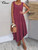 Summer A-line Maxi Long Sleeveless Dress