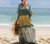 Bohemian Printed Kaftan Tunic Half Sleeve Maxi Dress