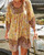 Elegant Floral Printed Loose Short Sleeve Sundress